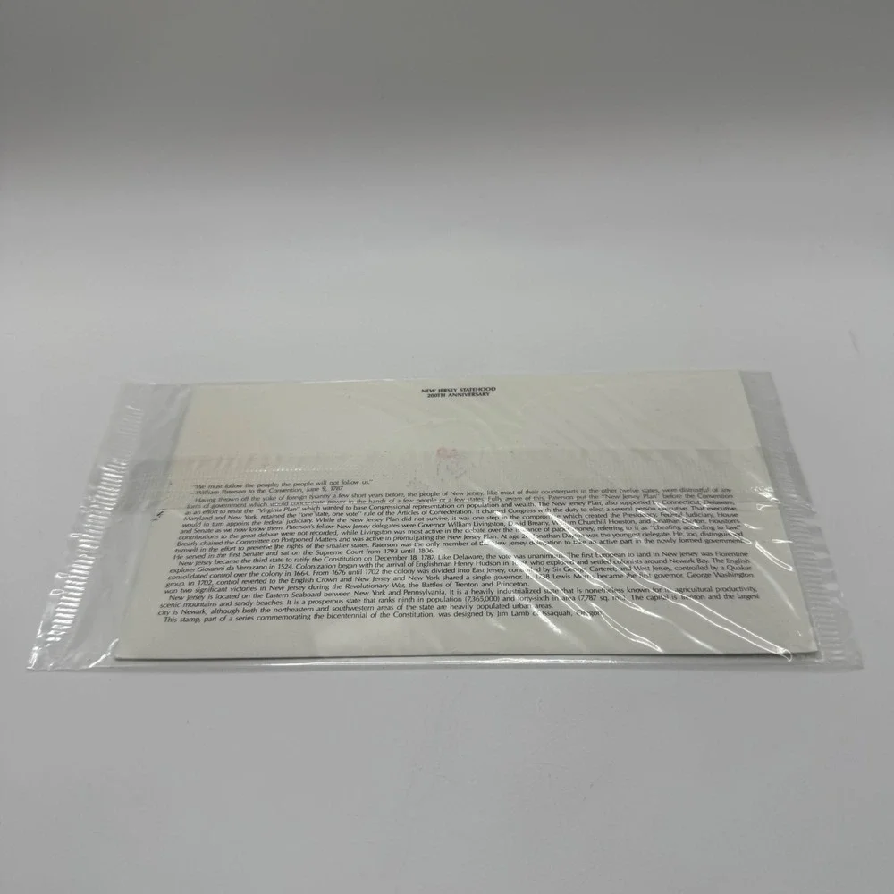 New Jersey 200th Anniversary Statehood First Day of Issue 1987 Trenton NJ FDC